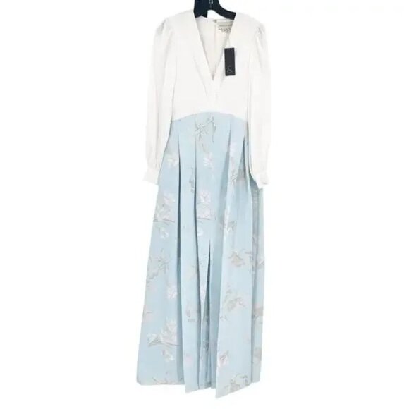 NWT SACHIN + BABI Dress Evening Gown NEW Zoe Ivory Sky Venetian Petals Floral - Picture 4 of 13